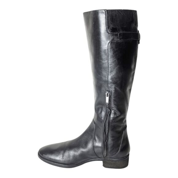 SAM EDELMAN Patton Black Leather Riding Boot Size 7.5M - Picture 7 of 10